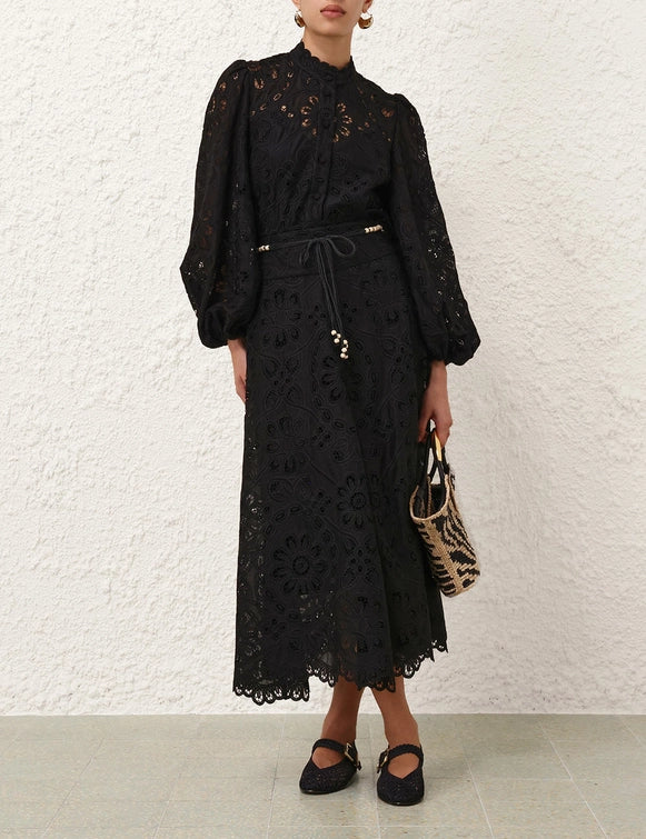 ZIMMERMANN Rhiannon Embroidered Skirt