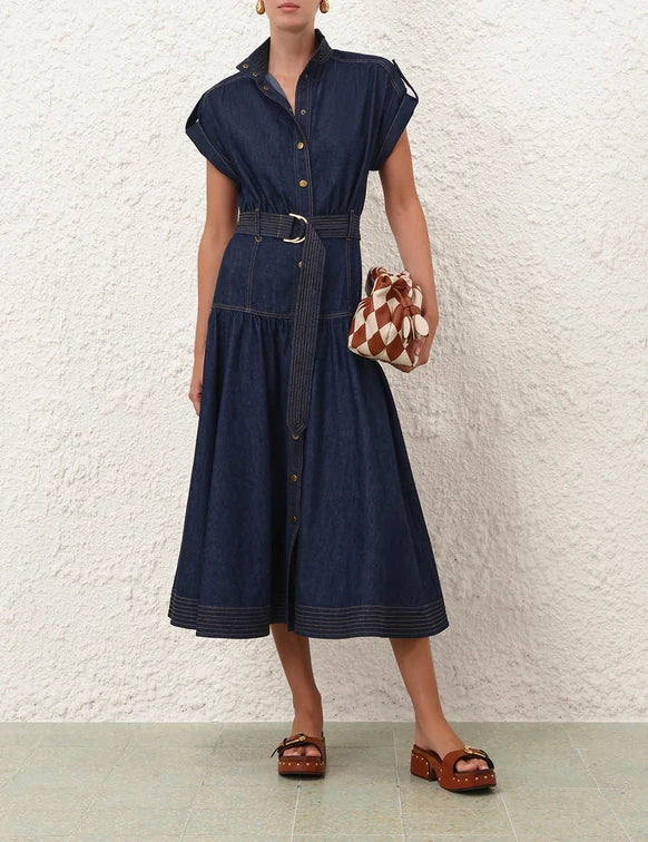 ZIMMERMANN Denim Midi Dress
