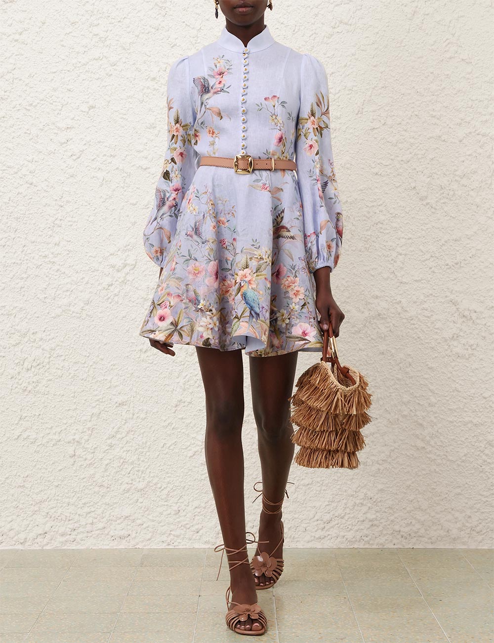 ZIMMERMANN Rebellion Button Mini Dress