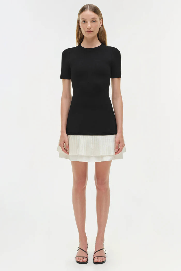 SIMKHAI Lorin Taffeta Knit Midi Dress