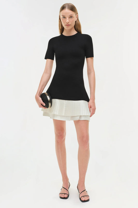 SIMKHAI Lorin Taffeta Knit Midi Dress