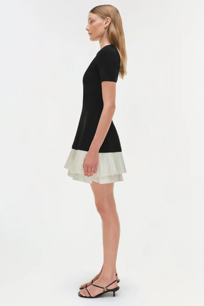 SIMKHAI Lorin Taffeta Knit Midi Dress