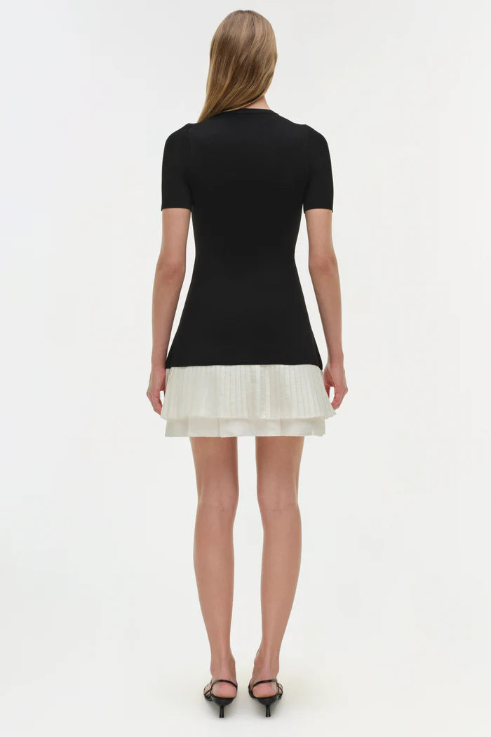 SIMKHAI Lorin Taffeta Knit Midi Dress