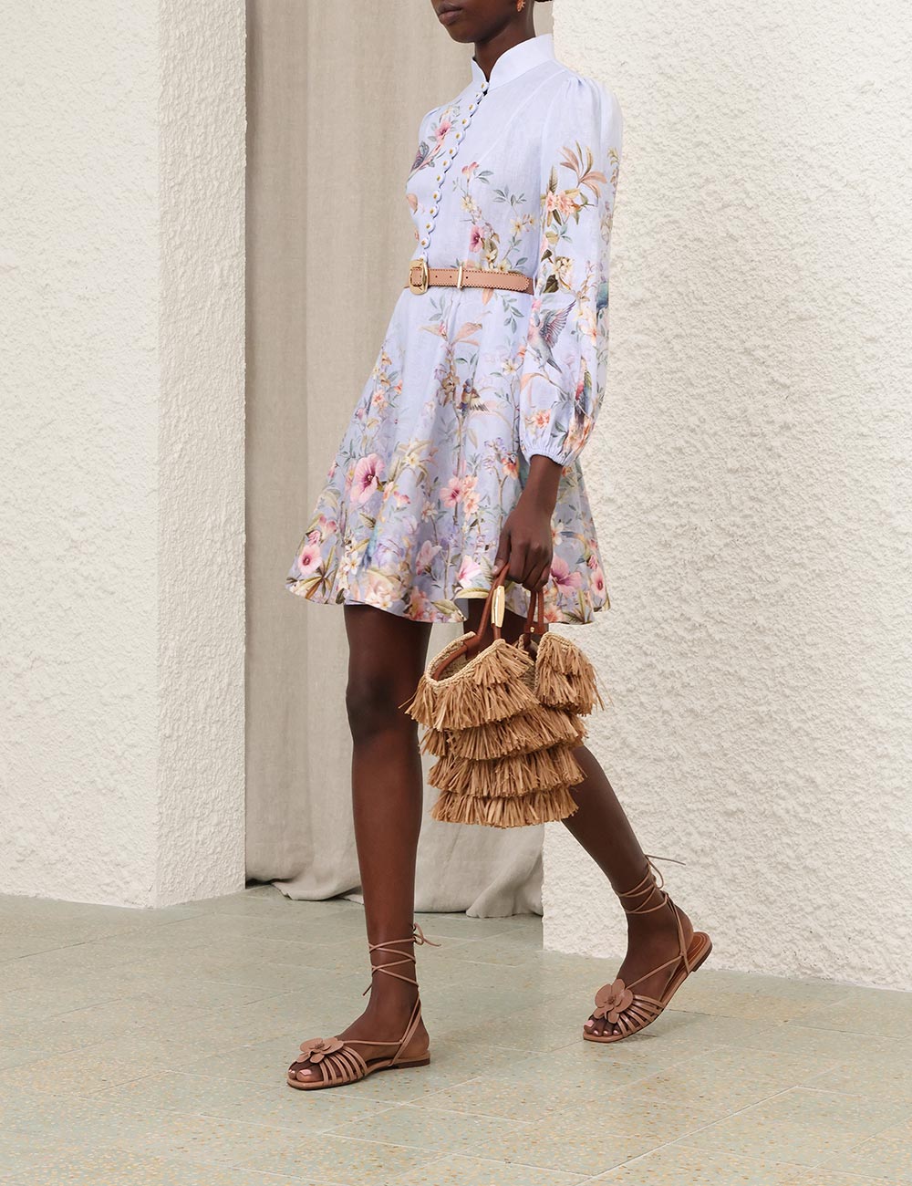 ZIMMERMANN Rebellion Button Mini Dress