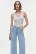 SIMKHAI Jude High Rise Wide Crop Denim