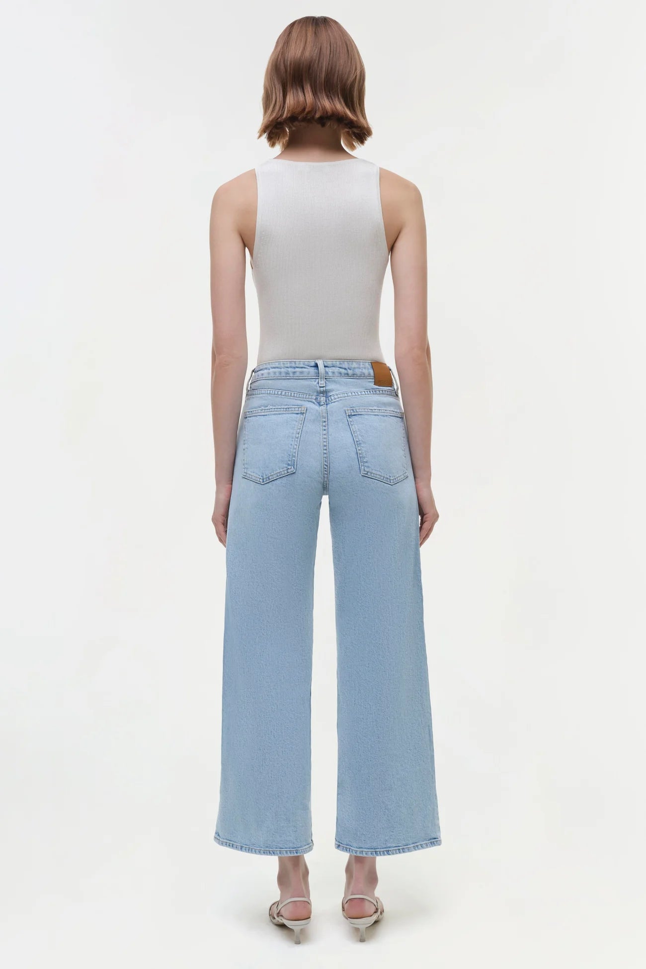 SIMKHAI Jude High Rise Wide Crop Denim