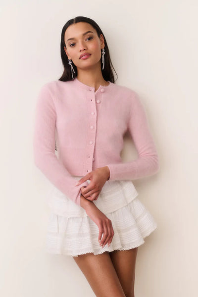 LOVE SHACK FANCY Adeanne Fitted Cashmere Cardigan