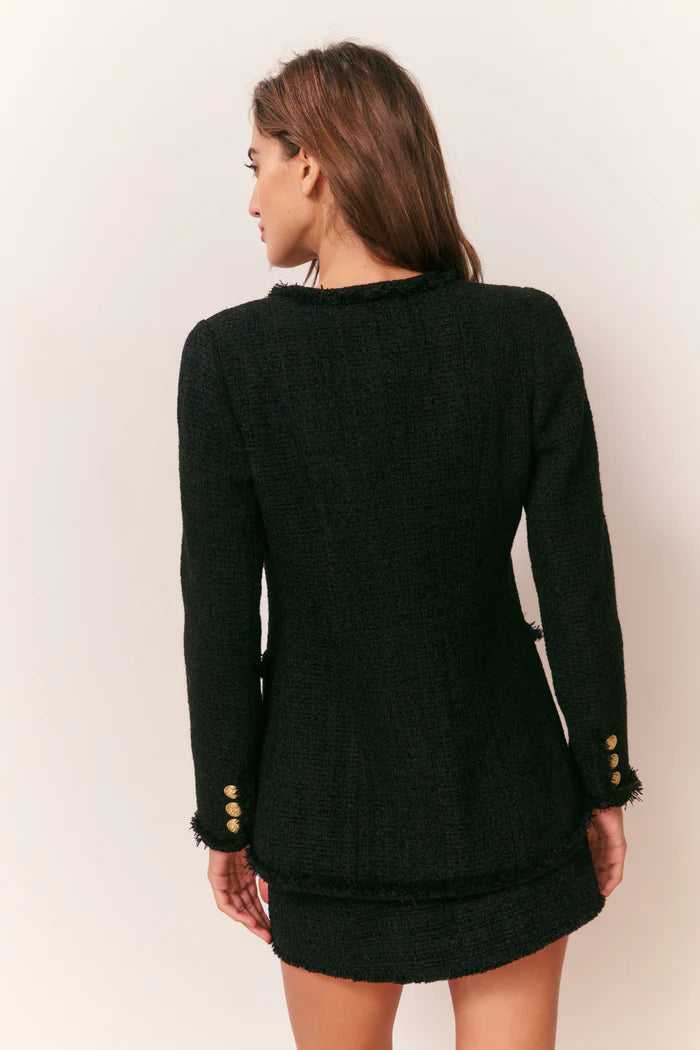 LOVE SHACK FANCY Breya Tweed Mini Skirt