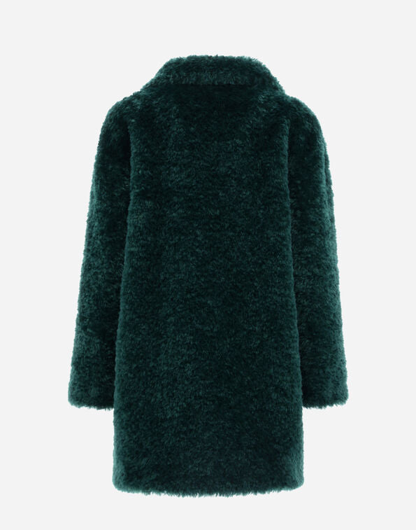 HERNO Coat in Curly Faux Fur