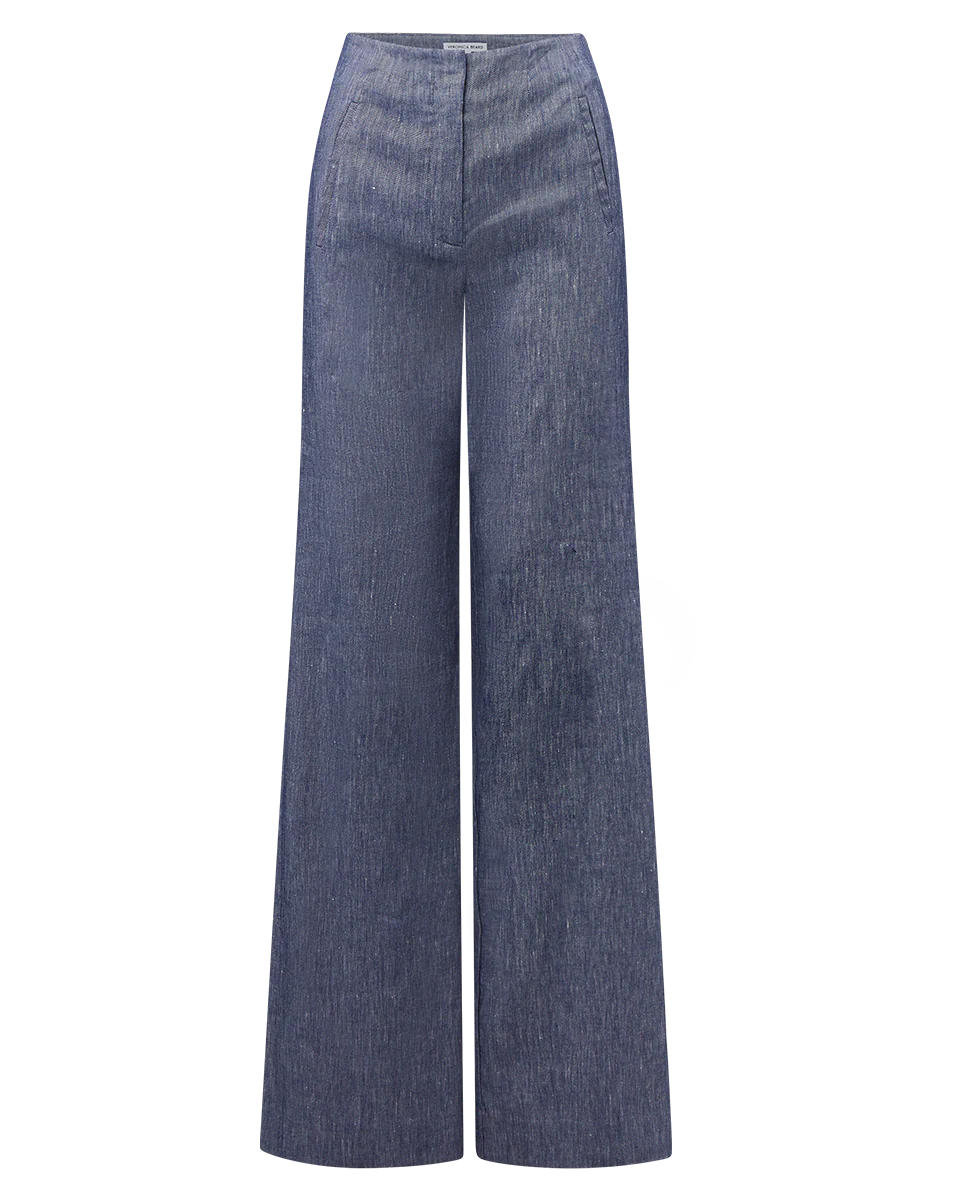 VERONICA BEARD Jude Wide-Leg Linen Pant