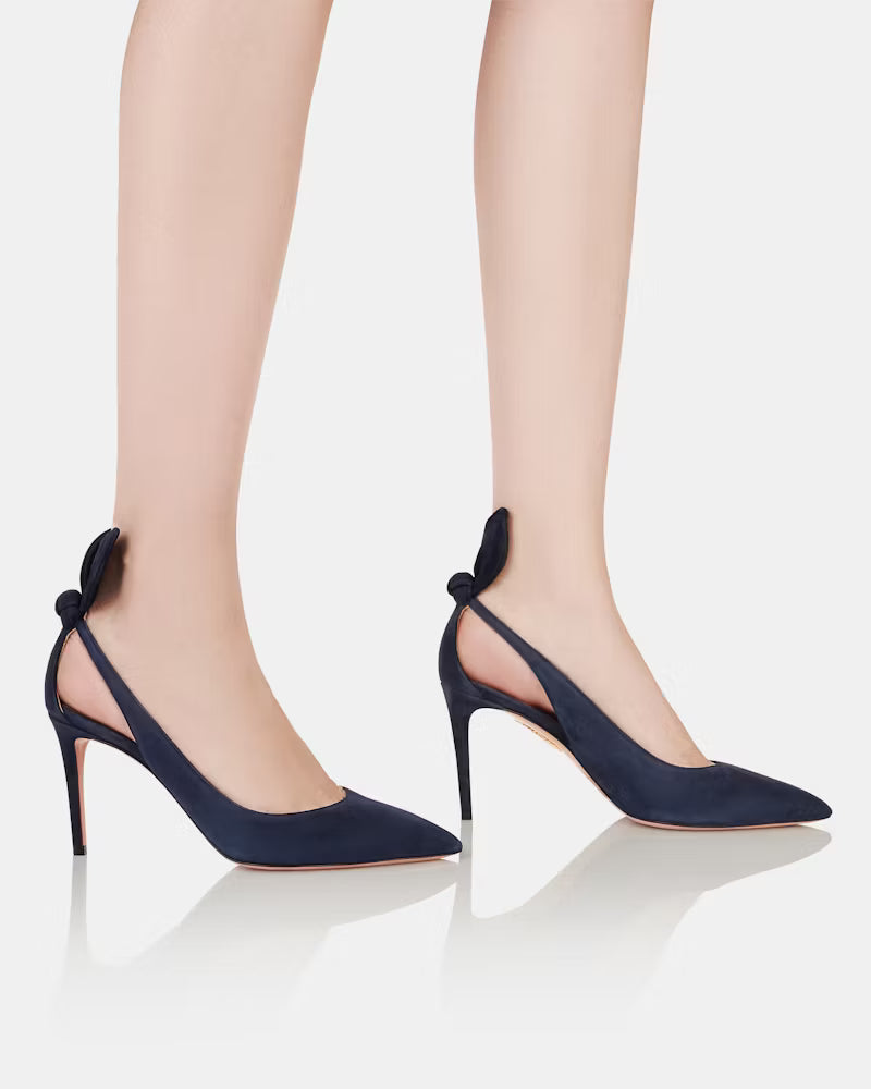 AQUAZZURA Bow Tie Pump 85