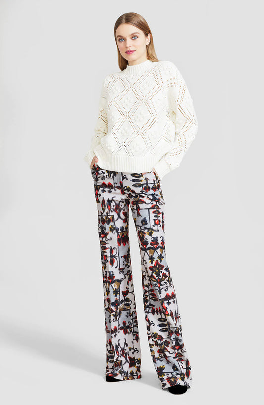 LELA ROSE Dotted Knit Pullover
