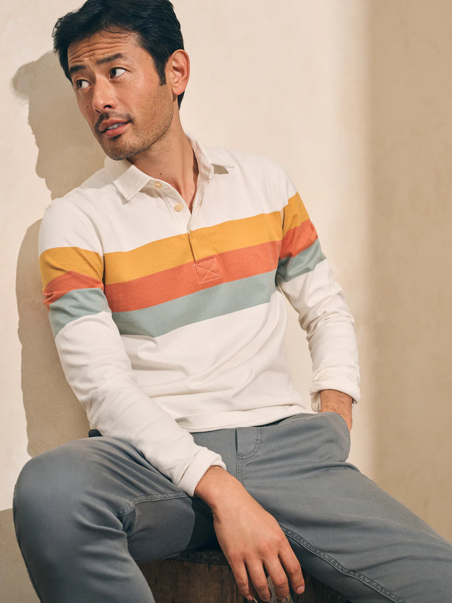 FAHERTY Long Sleeve Rugby Polo