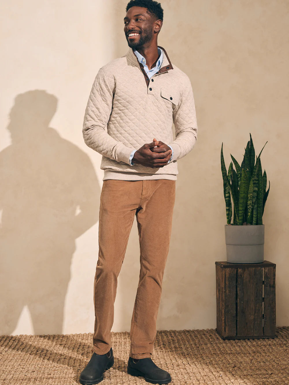FAHERTY Epic Quilted Fleece Pullover