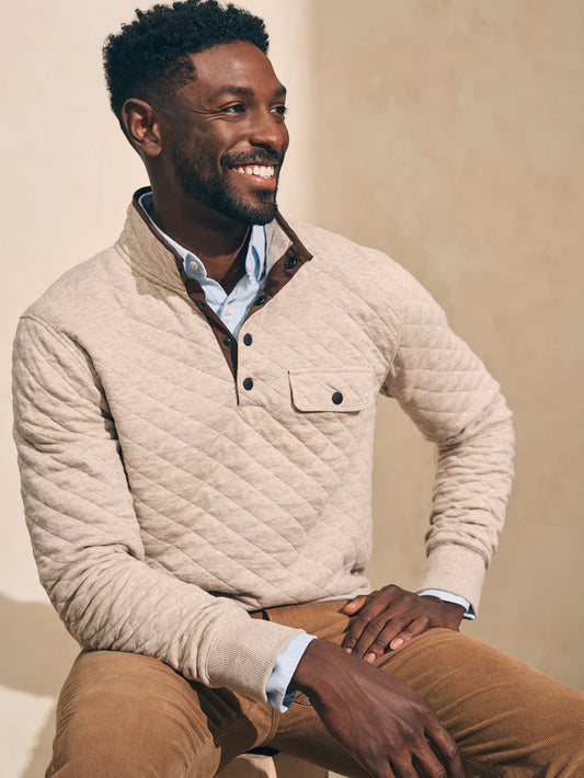 FAHERTY Epic Quilted Fleece Pullover