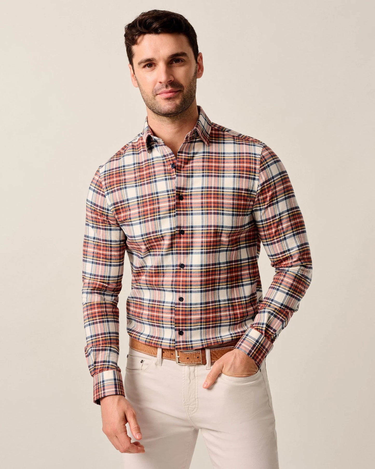 JOHNNIE-O Performance Flannel Button Down