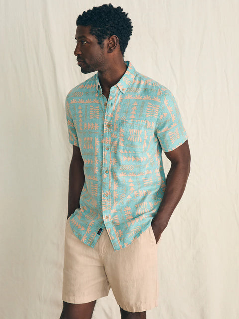 FAHERTY Anna Kahalekulu Short Sleeve Breeze Shirt