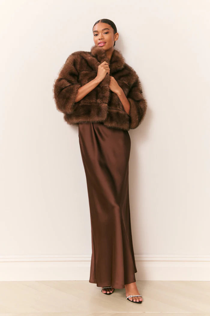 LOVE SHACK FANCY Gelman Faux Fur Jacket