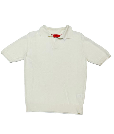 ISAIA Open Collar Polo in Cashmere and Silk