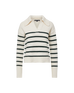 VERONICA BEARD Jovie Striped V Neck Sweater