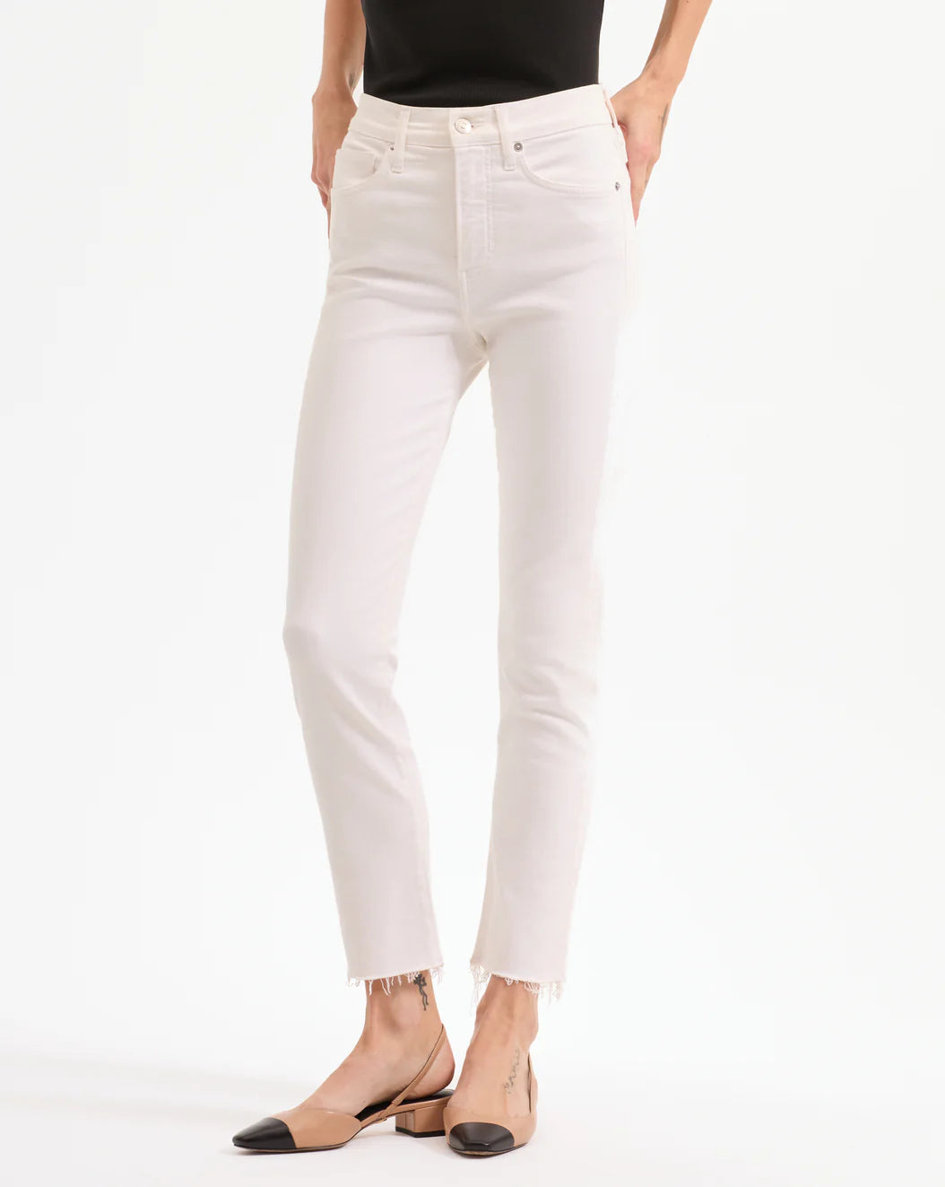 VERONICA BEARD Carly Raw Hem Kick-Flare Jean