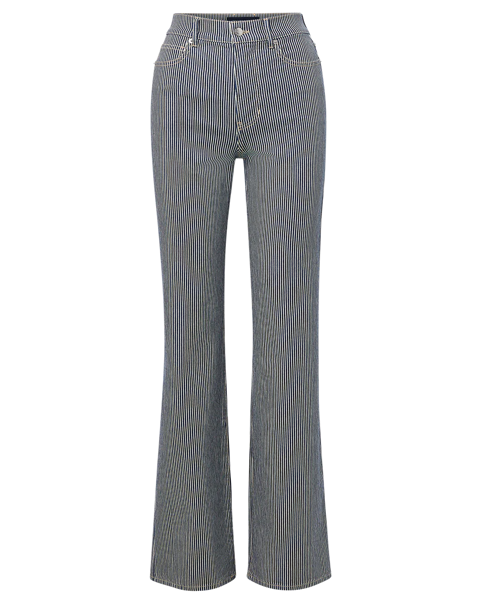 VERONICA BEARD Crosbie Striped Wide-Leg Jeans