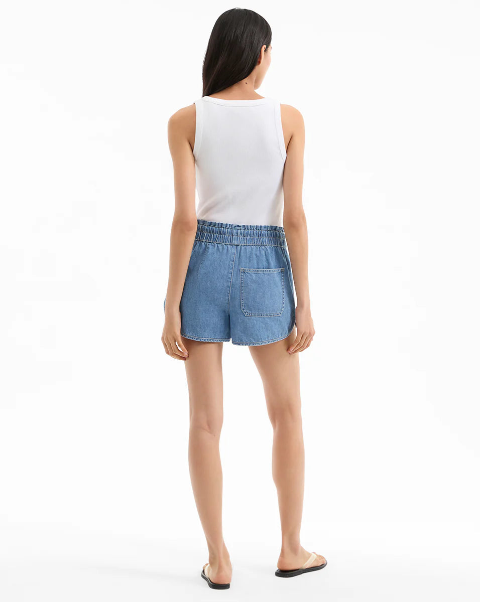 VERONICA BEARD Nessie Denim Drawstring Short