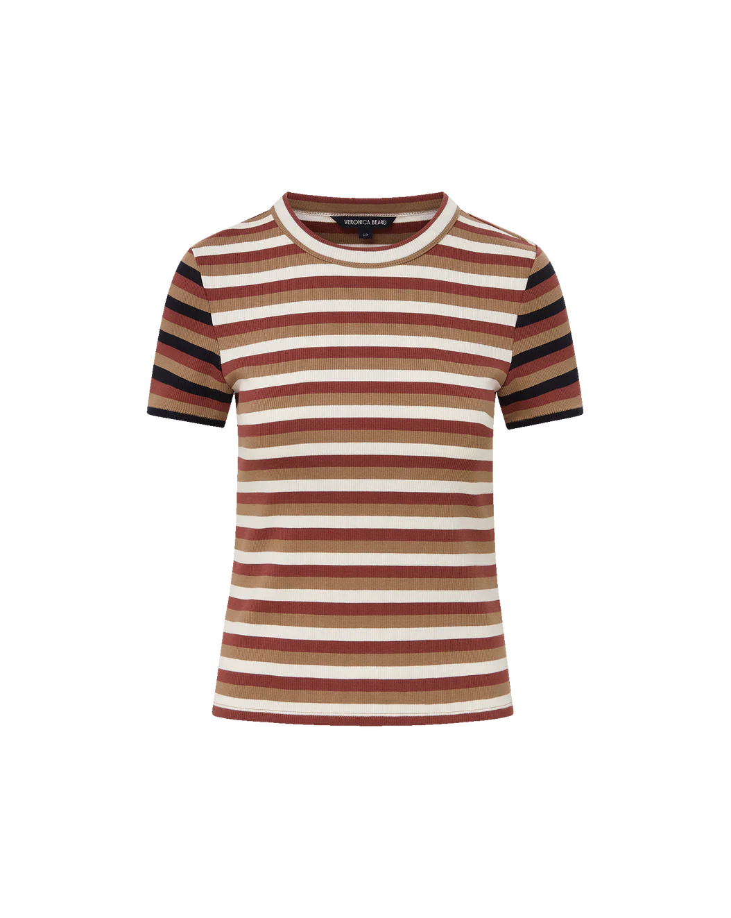 VERONICA BEARD Pruitt Striped Ribbed T-Shirt