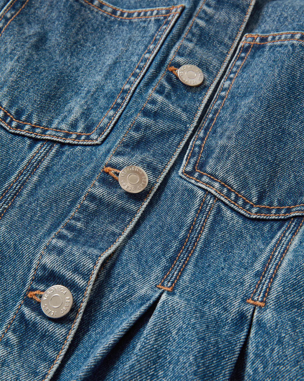 VERONICA BEARD Sahara Peplum Denim Jacket