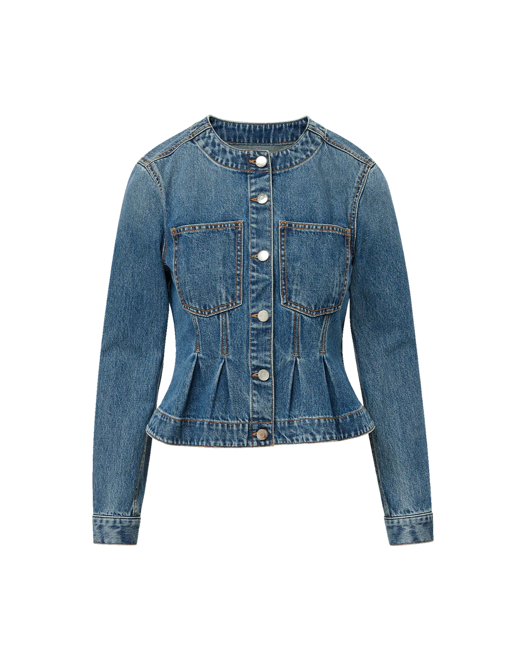 VERONICA BEARD Sahara Peplum Denim Jacket