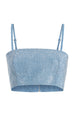 CINQ A SEPT Chambray Heatset Nikki Top