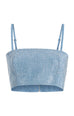CINQ A SEPT Chambray Heatset Nikki Top
