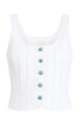 CINQ A SEPT Turquoise Embellished Rowena Vest