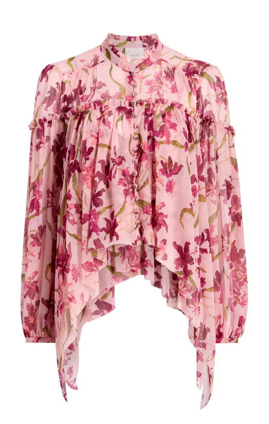 CINQ A SEPT Trailing Hibiscus Danny Top