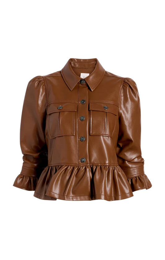 CINQ A SEPT Lite Vegan Leather Delanie Jacket