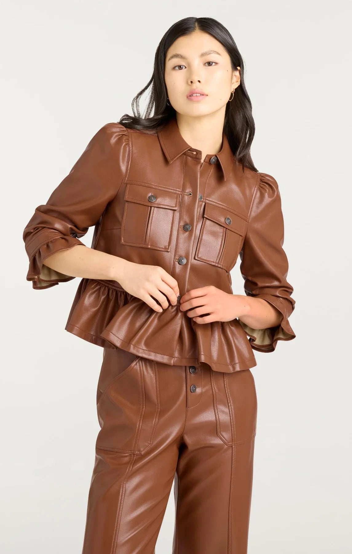 CINQ A SEPT Lite Vegan Leather Delanie Jacket