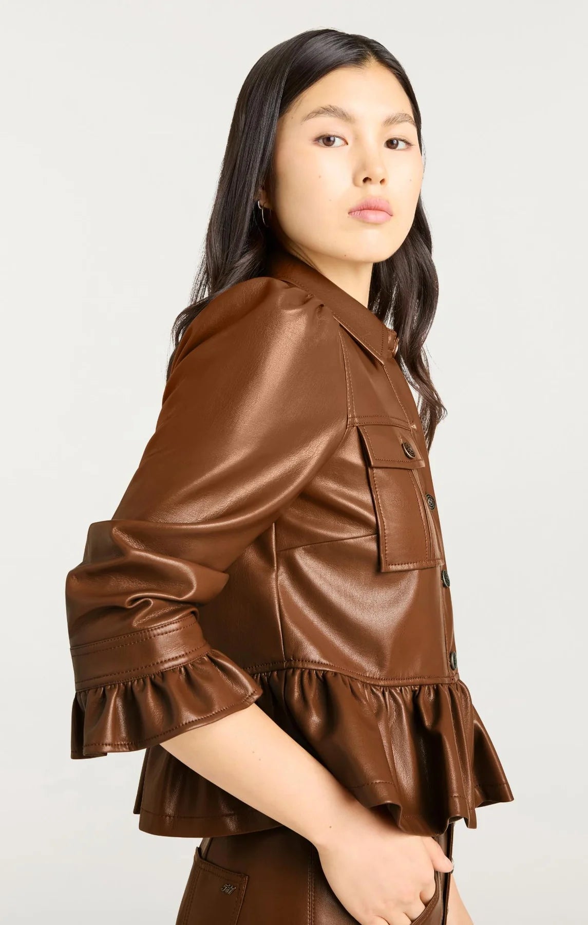 CINQ A SEPT Lite Vegan Leather Delanie Jacket