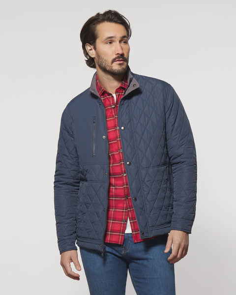 JOHNNIE-O Juno Quilted Snap Jacket