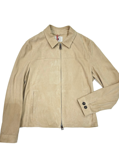 KIRED Suede Full Zip Overshirt