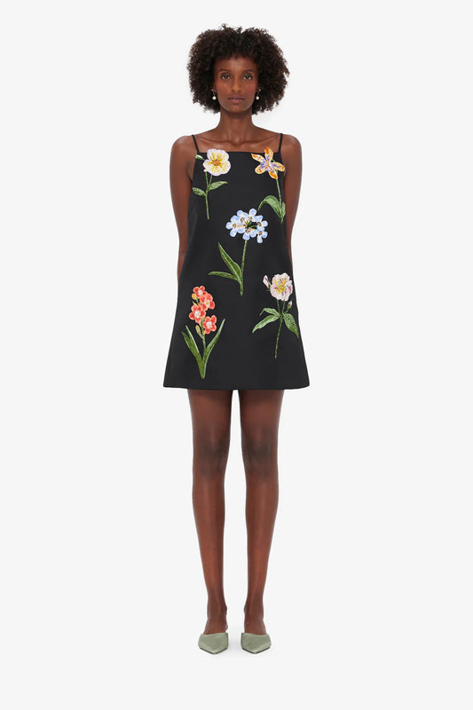 LEO LIN Leia Embroidered Mini Dress