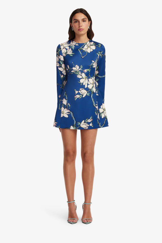 LEO LIN Aliza Long Sleeve Petal Mini Dress