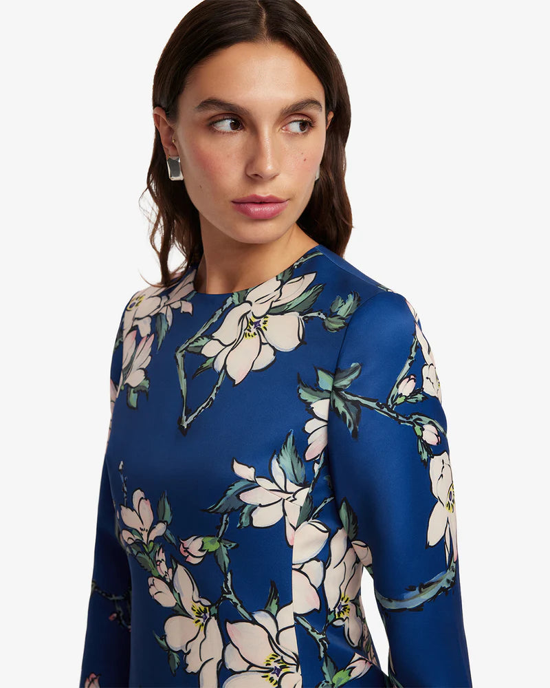 LEO LIN Aliza Long Sleeve Petal Mini Dress