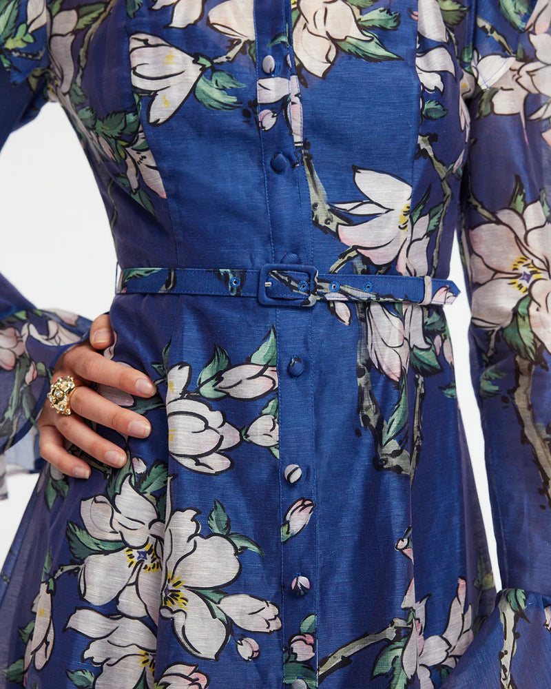 LEO LIN Katrina Butterfly Sleeves Midi Dress