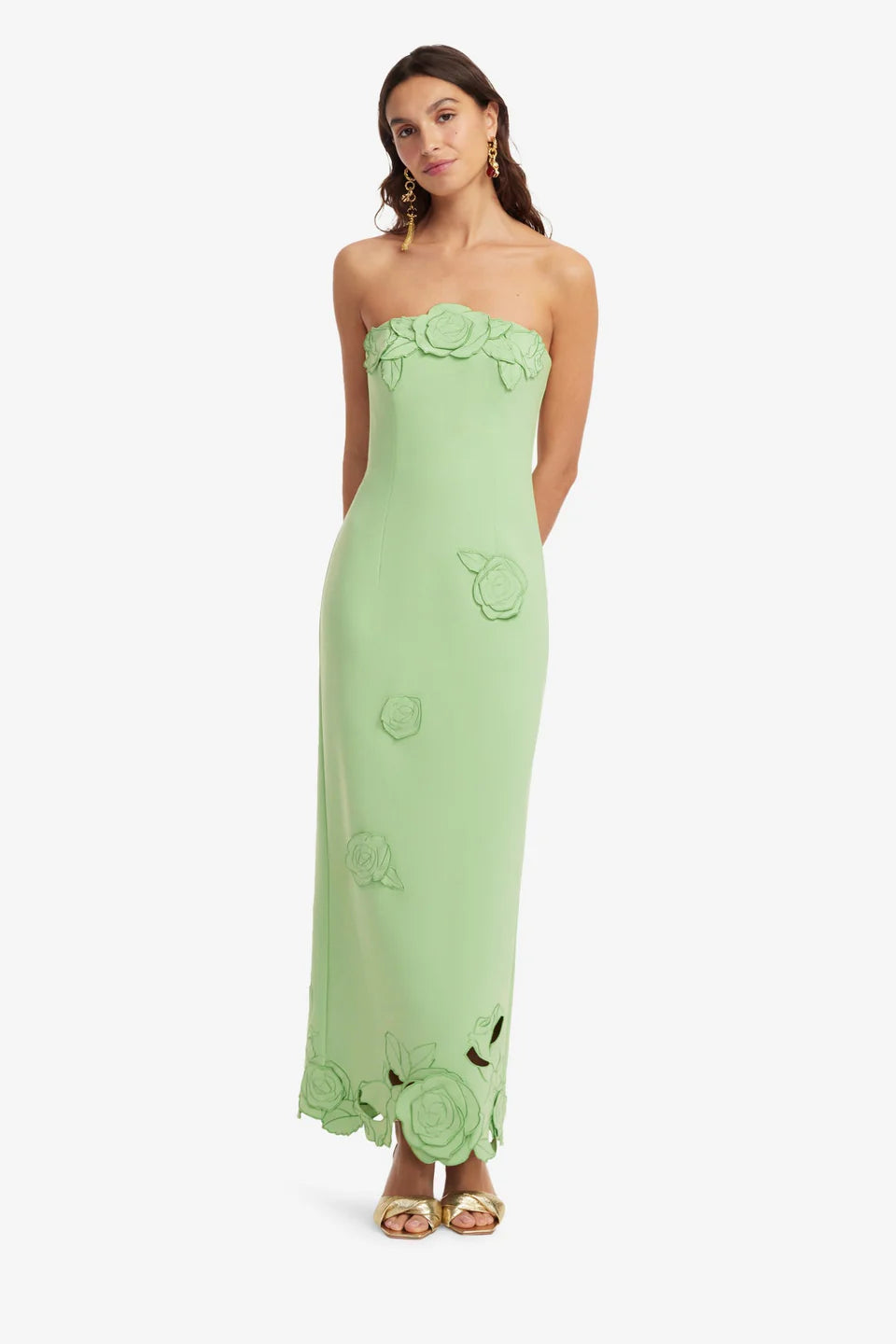 RAYNA Applique Bustier Maxi Dress