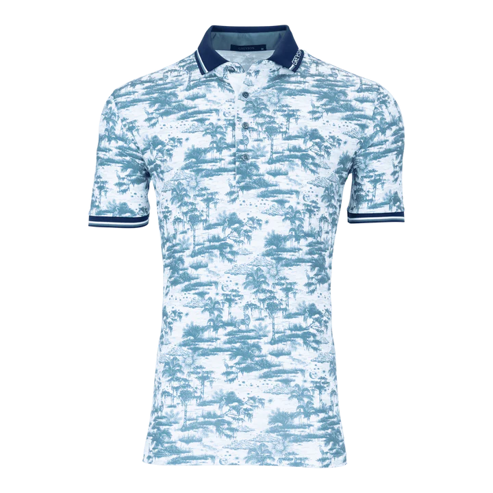 GREYSON Mystic Marsh Toile Polo