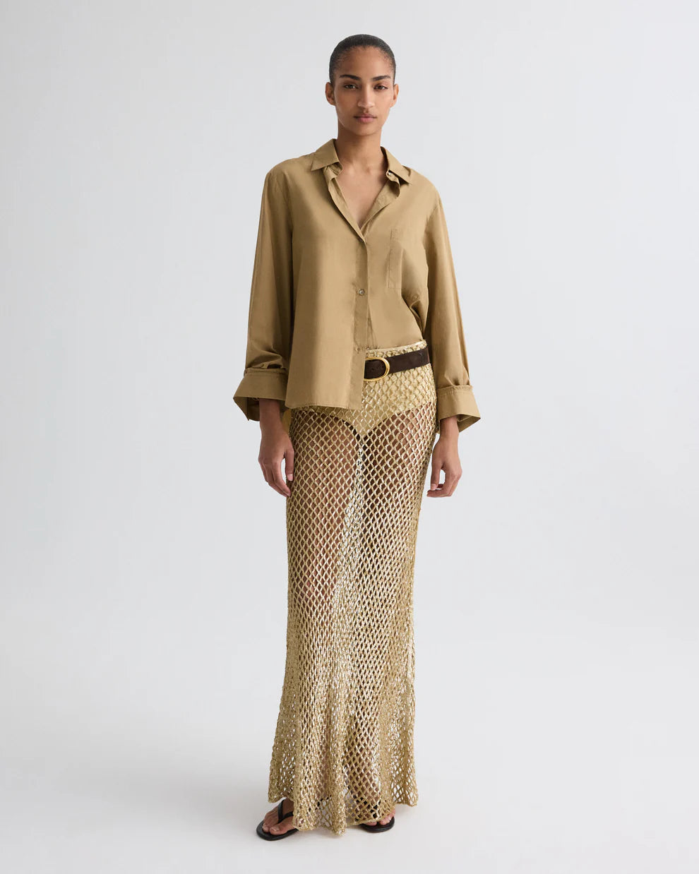 TWP Creme de peche Next Morning Top