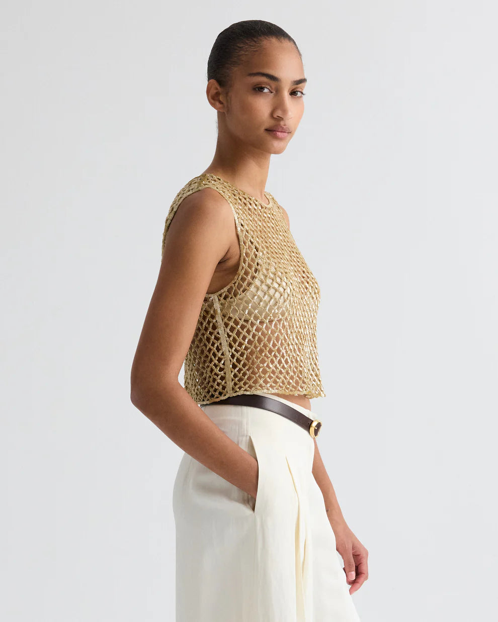 TWP Sequined Muscle Tee