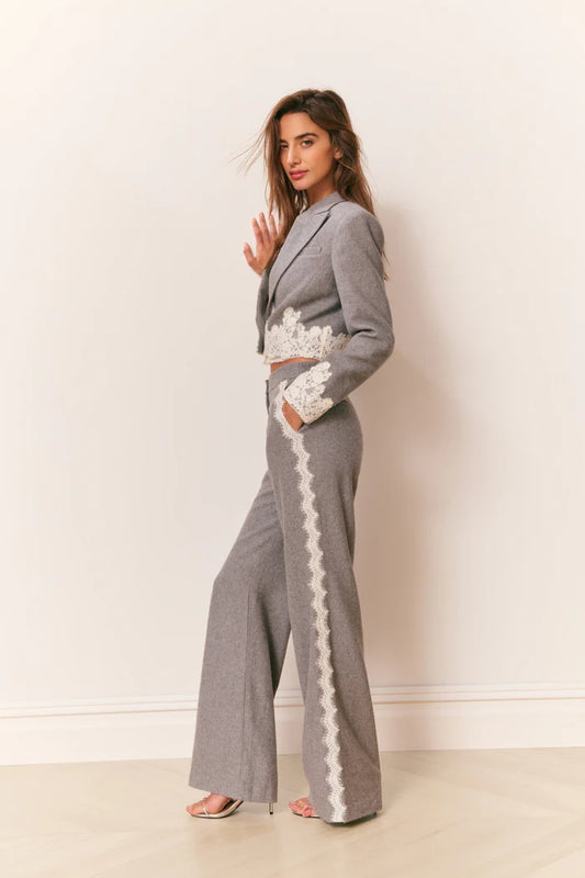 LOVE SHACK FANCY Oriaith Lace-Trimmed Trousers