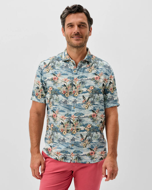 JOHNNIE-O Short Sleeve Hangin' Out Button Down Shirt