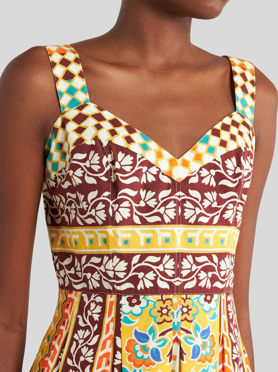 ETRO Printed Poplin Midi Dress